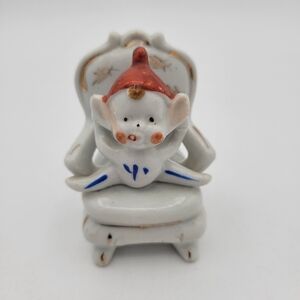Vintage Pixie Elf Sitting In A Chair - Japan